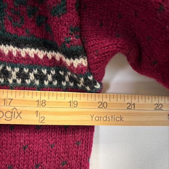 Vintage LL Bean Womens Academia Preppy Birdseye Cardigan Sweater Size L Hipster - Picture 4 of 7